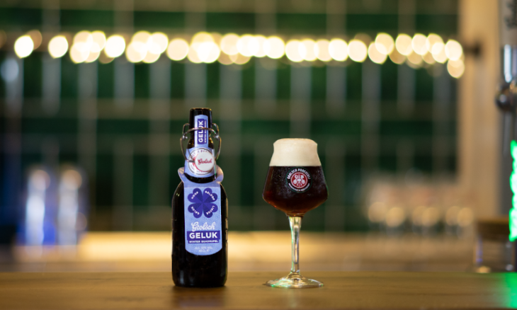 Grolsch Geluk beugelfles en glas